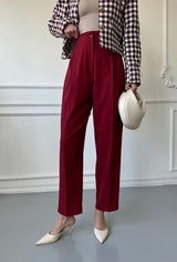 STEFANIE | VIELSEITIGE KLASSISCHE SLIM-FIT-ANZUGHOSE in Rot