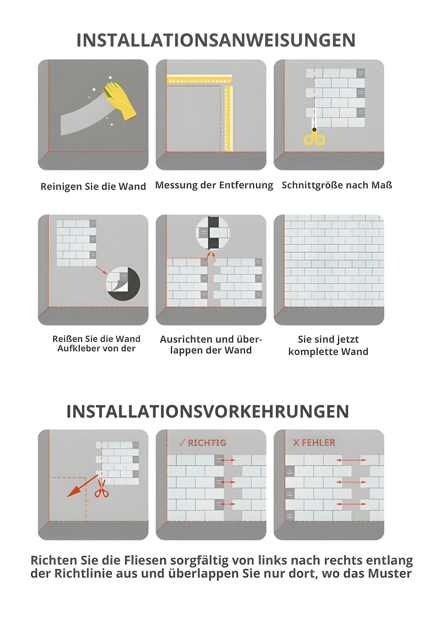 SnapDecor Fliesen – 3D Selbstklebende Wandfliesen