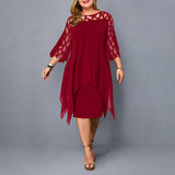 Annika - Elegantes Kleid mit femininer Silhouette in Rot