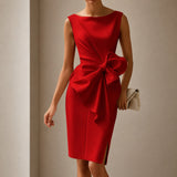 Esmee - Elegantes Minikleid mit Schleife in Rot