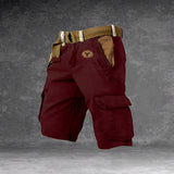 Cole - Komfortable Cargo-Shorts für Herren, ideal für Abenteuer in Rot