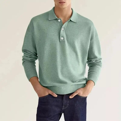 Asier - Komfortables Langarm Poloshirt Herren