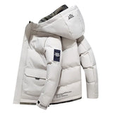 Stilvolle Gepolsterte Herren-Winterjacke - Milo in Weiß