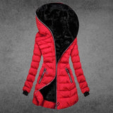 Stilvolle warme Winterjacke für Damen in Rot