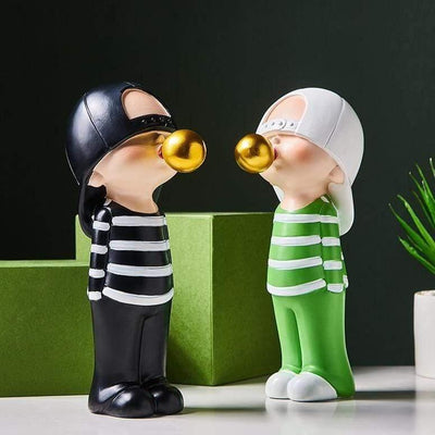 Jerome bläst Seifenblasen Skulptur