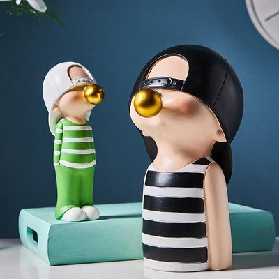 Jerome bläst Seifenblasen Skulptur