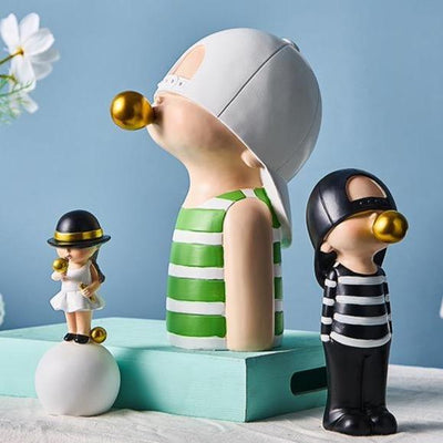 Jerome bläst Seifenblasen Skulptur