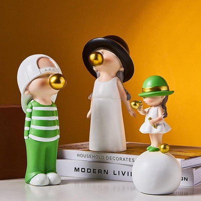 Jerome bläst Seifenblasen Skulptur