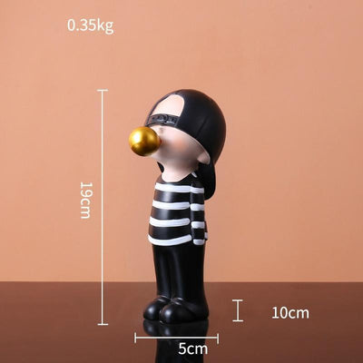 Jerome bläst Seifenblasen Skulptur