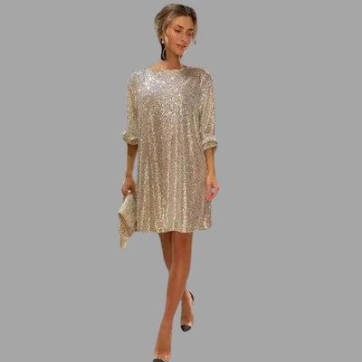 Karolin | Glitzerndes Pailletten Minikleid