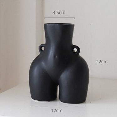 Keramische Körper Skulptur Blumen Vase