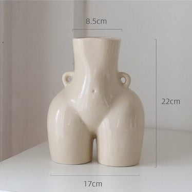 Keramische Körper Skulptur Blumen Vase