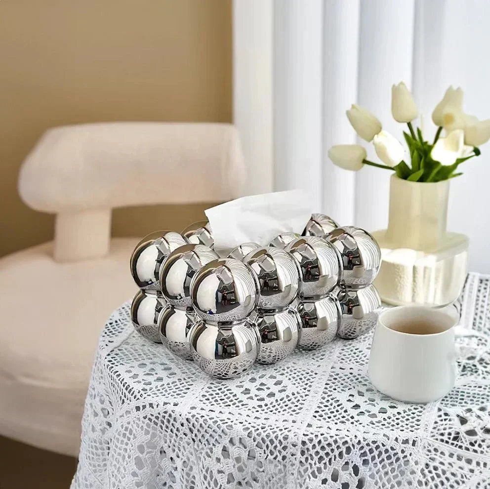 Keramische Tissue-Box in Bubble-Form