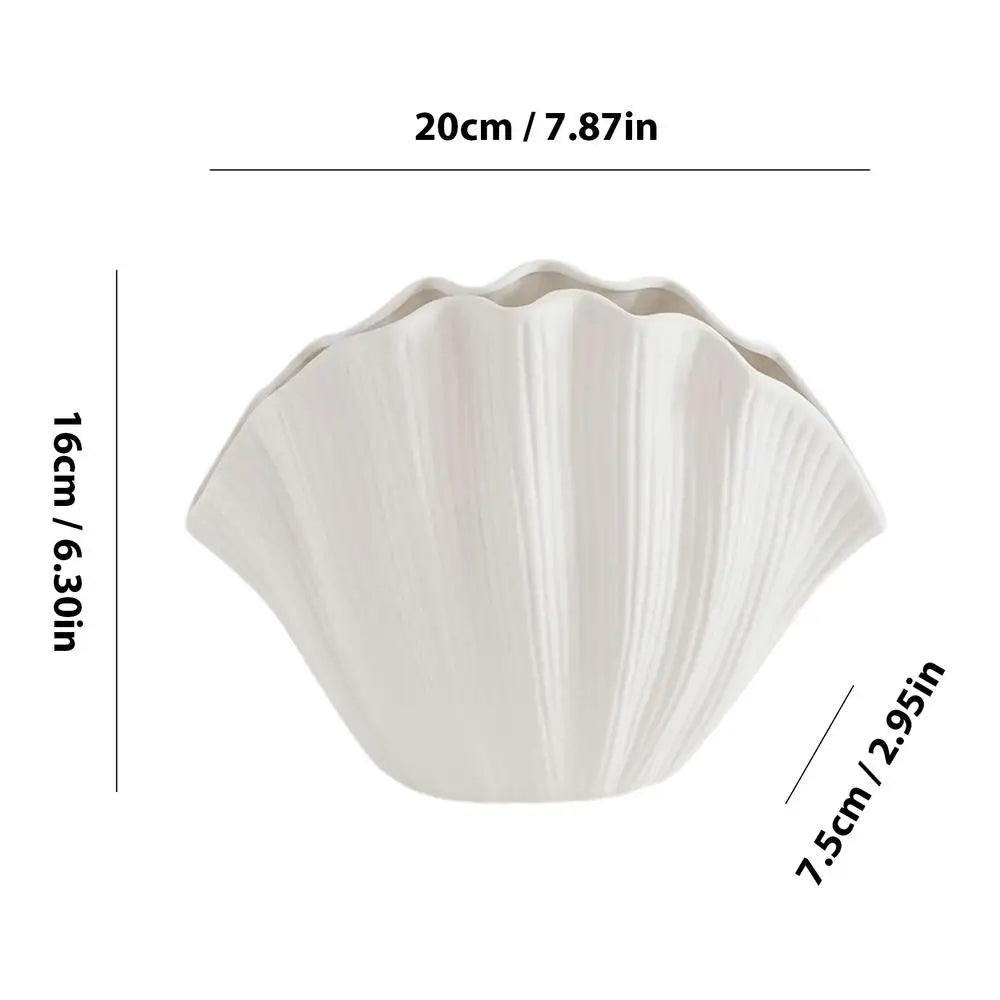 Keramische Vase Seeschnecke Lotusblatt Blattform Florale Arrangement Zubehör Blumenvasen Terrarium Raumdekoration Zubehör