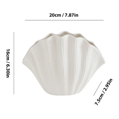Keramische Vase Seeschnecke Lotusblatt Blattform Florale Arrangement Zubehör Blumenvasen Terrarium Raumdekoration Zubehör