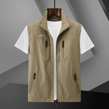 Amaury - Elegante ärmellose Herrenweste in Khaki