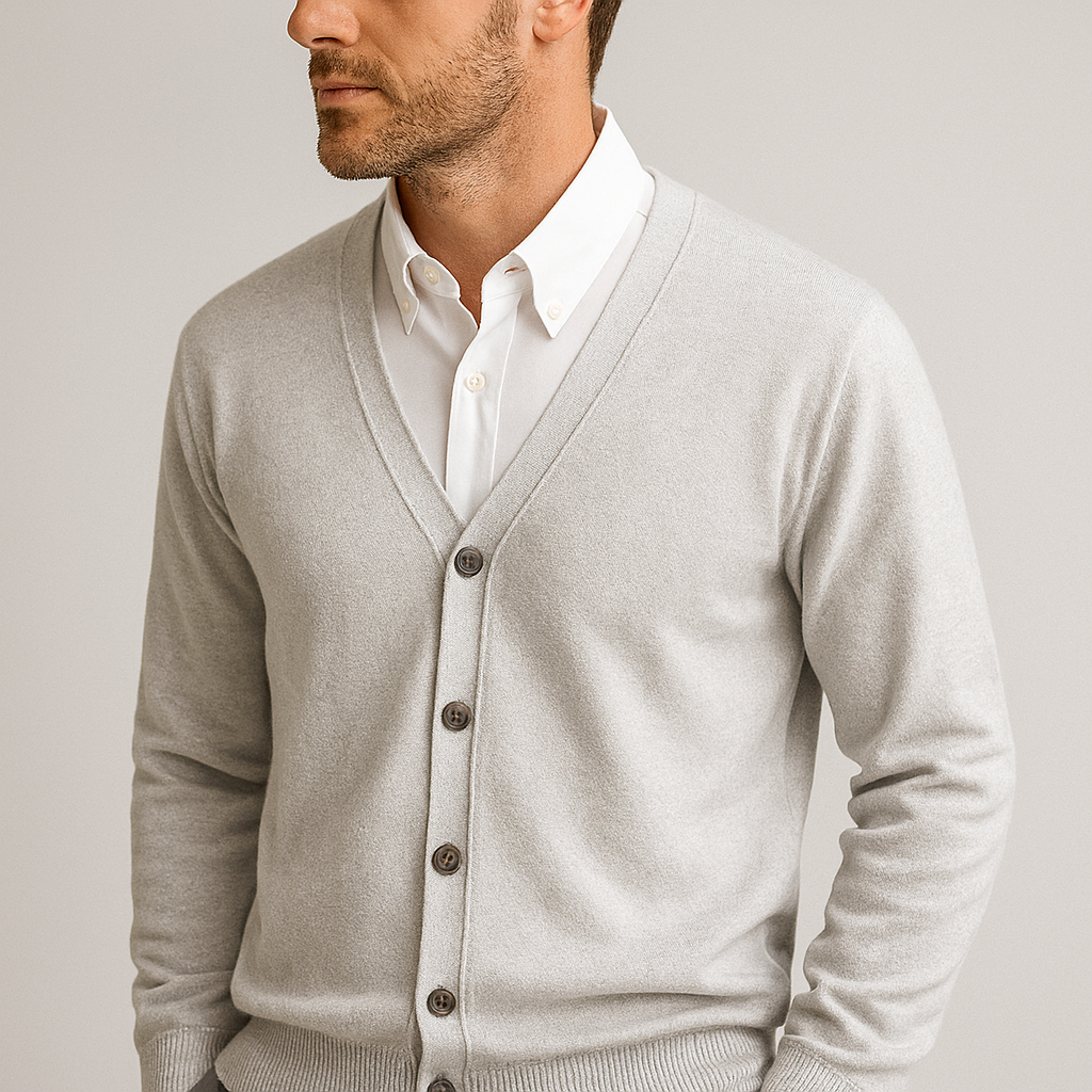 Markus | Vielseitige moderne V Ausschnitt Strickjacke