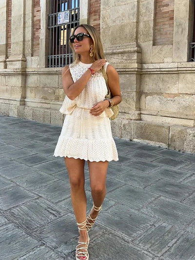 Gracey - Mesh-Set mit Top und Minirock