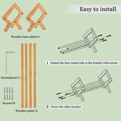 Kompakte Bambus-Schreibtischablage