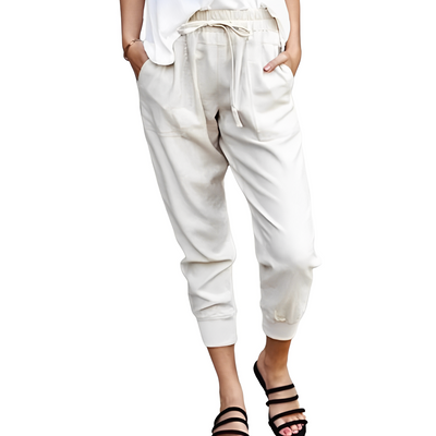 Alessandra - Damen Stoffhose Slim Fit Tunnelzug
