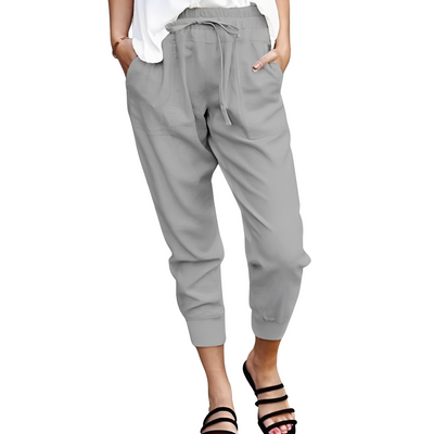 Alessandra - Damen Stoffhose Slim Fit Tunnelzug