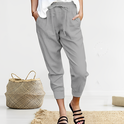 Alessandra - Damen Stoffhose Slim Fit Tunnelzug