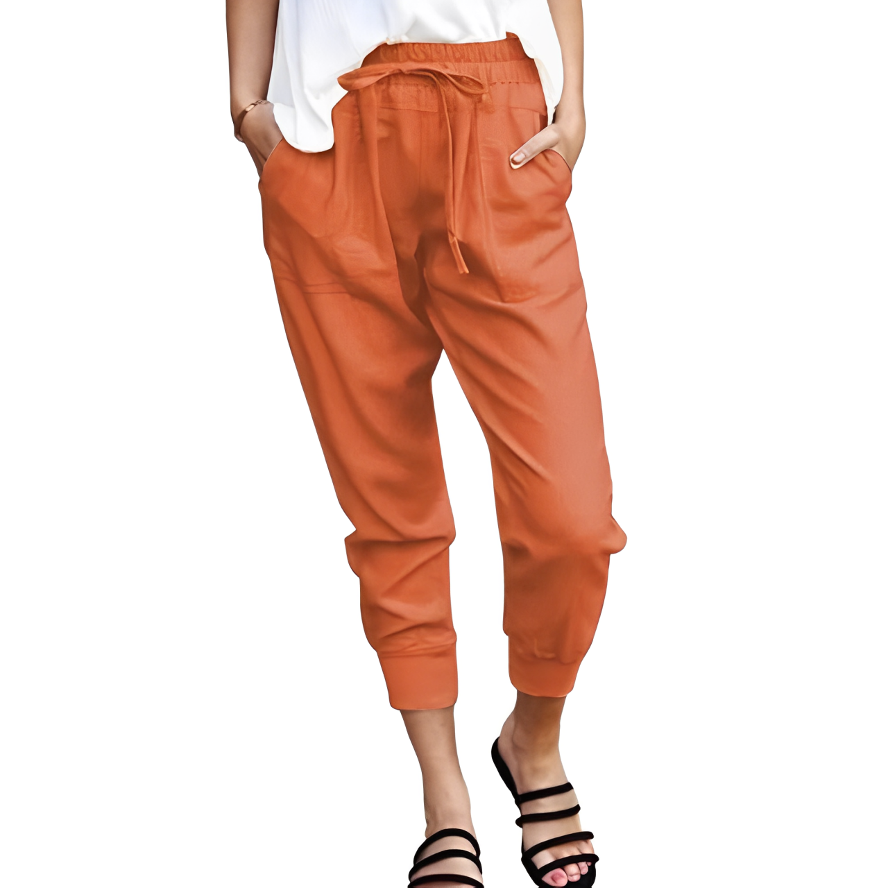 Alessandra - Damen Stoffhose Slim Fit Tunnelzug