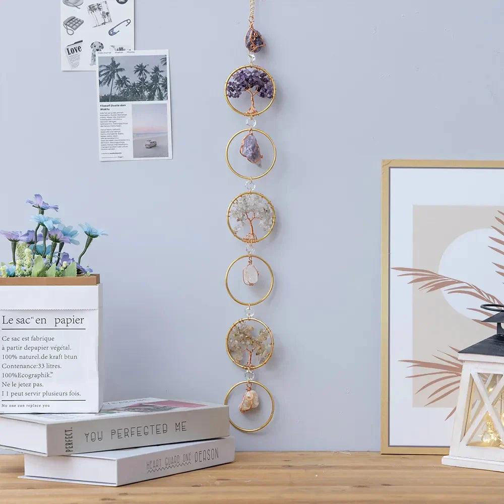 Kristallring Stein Wandbehang