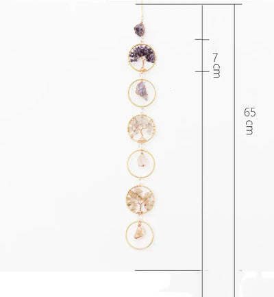 Kristallring Stein Wandbehang