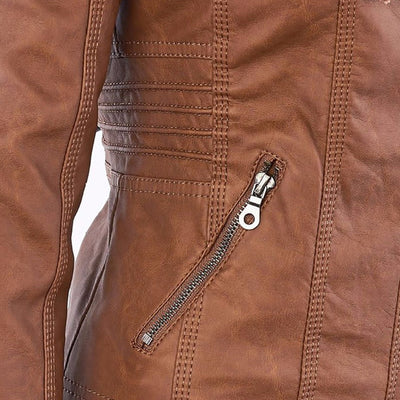 Kiara - Damen-Winter-Lederjacke für stilvolle Wärme