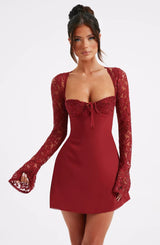 Colette | Unwiderstehlich Charmant | Luxuriöses Partykleid in Rot