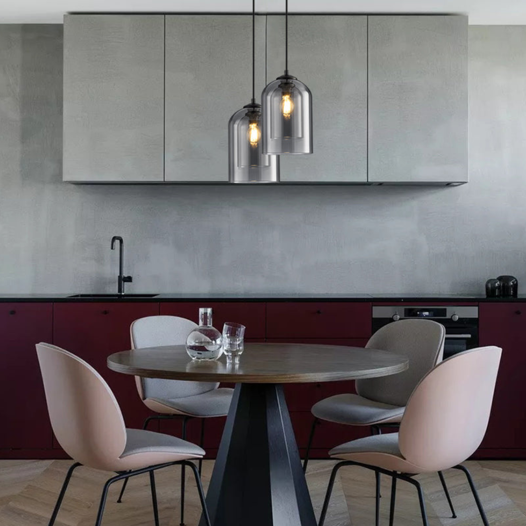 LuxeBeam Light - Moderne Pendelleuchte aus doppeltem Glas