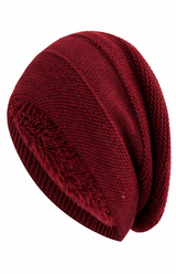 Lässige Slouchy-Strickmütze - Charlie in Rot