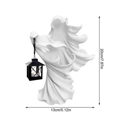 Laternenhexe Harzfigur