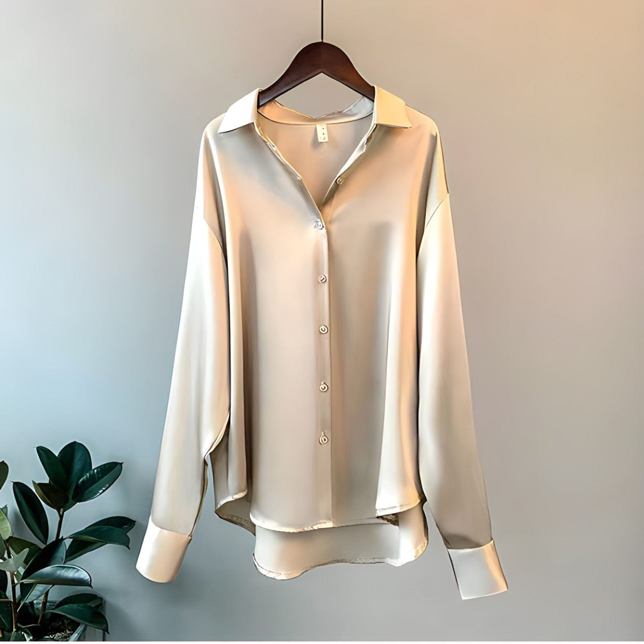 Laura | Elegantes Langarmshirt aus Seide