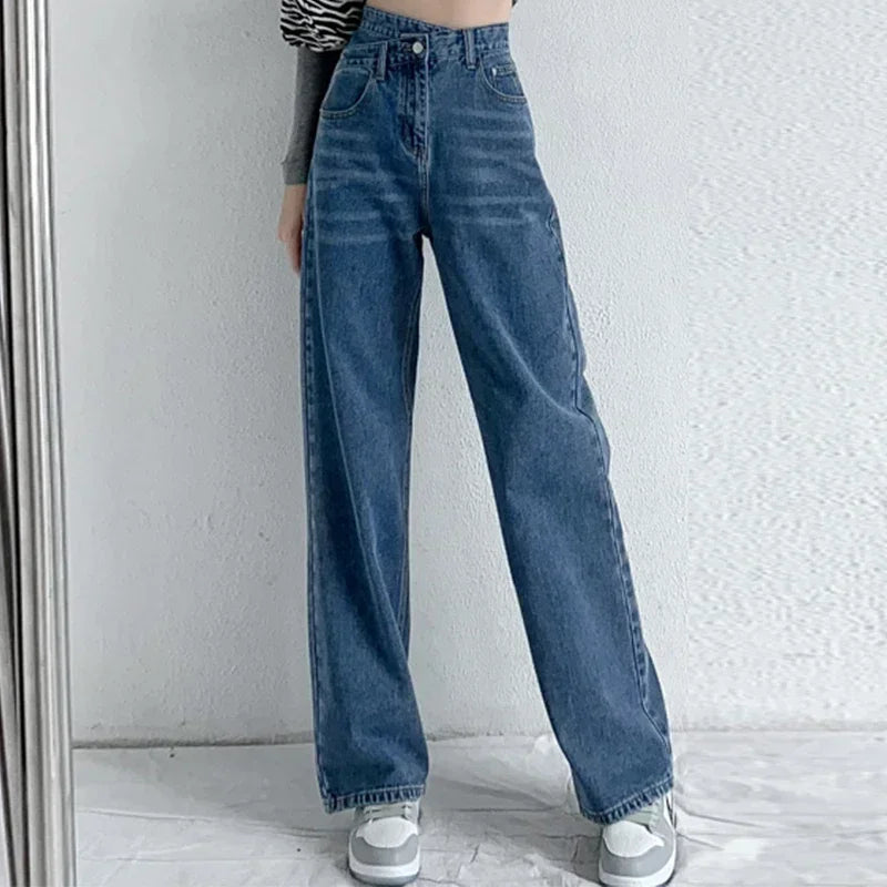 Laura | Entspannte Mom Jeans mit weitem Bein