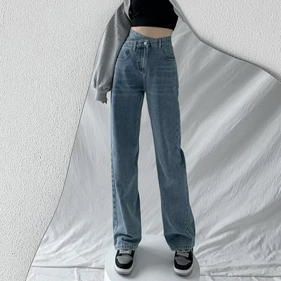 Laura | Entspannte Mom Jeans mit weitem Bein