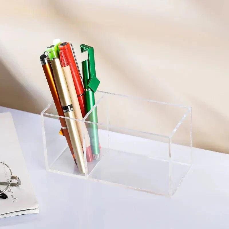 Lebendiger Transparenter Schreibtisch-Stiftehalter – Stilvolle Acrylaufbewahrung für Büro und Zuhause