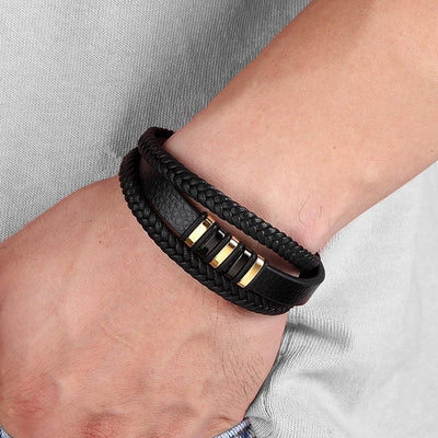 Leder-Eleganz | Exklusive Herrenarmbänder aus echtem Leder für einen zeitlosen Look