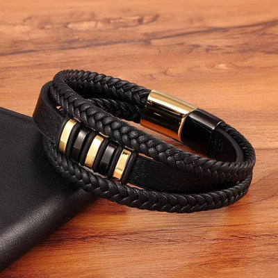 Leder-Eleganz | Exklusive Herrenarmbänder aus echtem Leder für einen zeitlosen Look