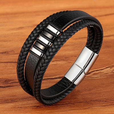 Leder-Eleganz | Exklusive Herrenarmbänder aus echtem Leder für einen zeitlosen Look