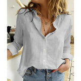 Laja | hochwertige, leichte canvas-bluse in Grau