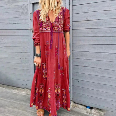 Leona | Luftiges Boho-Maxikleid für Sommerabenteuer