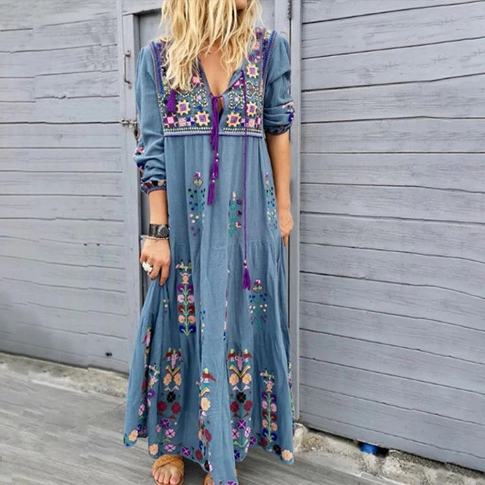 Leona | Luftiges Boho-Maxikleid für Sommerabenteuer