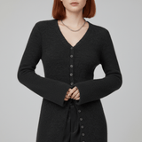 Longline-Cardigan Mit Knopfleiste - Lisann in Schwarz