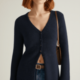 Longline-Cardigan Mit Knopfleiste - Lisann in Blau