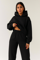 Loungewear-Set Mit Kapuze - Alexia in Schwarz