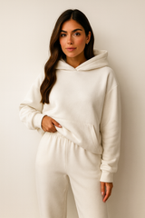 Loungewear-Set Mit Kapuze - Alexia in Weiß