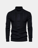 Lucas | Herren Pullover Hoher Kragen – Rollkragen Pullover Herren in Schwarz