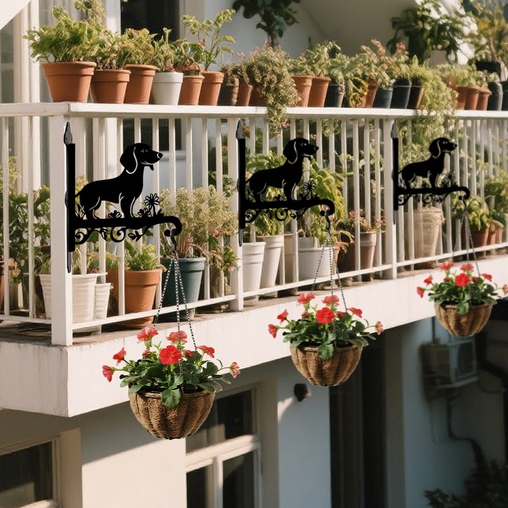 Dachshund Metall Pflanzständer zum Hängen